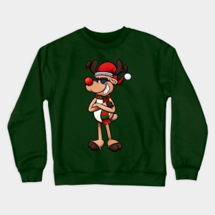 Cool Christmas Reindeer Crewneck Sweatshirt